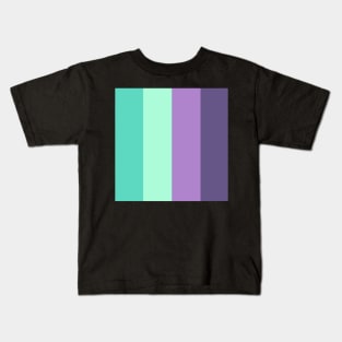 Turquoise-Purple Gradient Kids T-Shirt